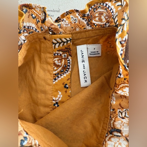 Janie and Jack Paisley Ruffle Tiered Dress Size 7 - Picture 8 of 10